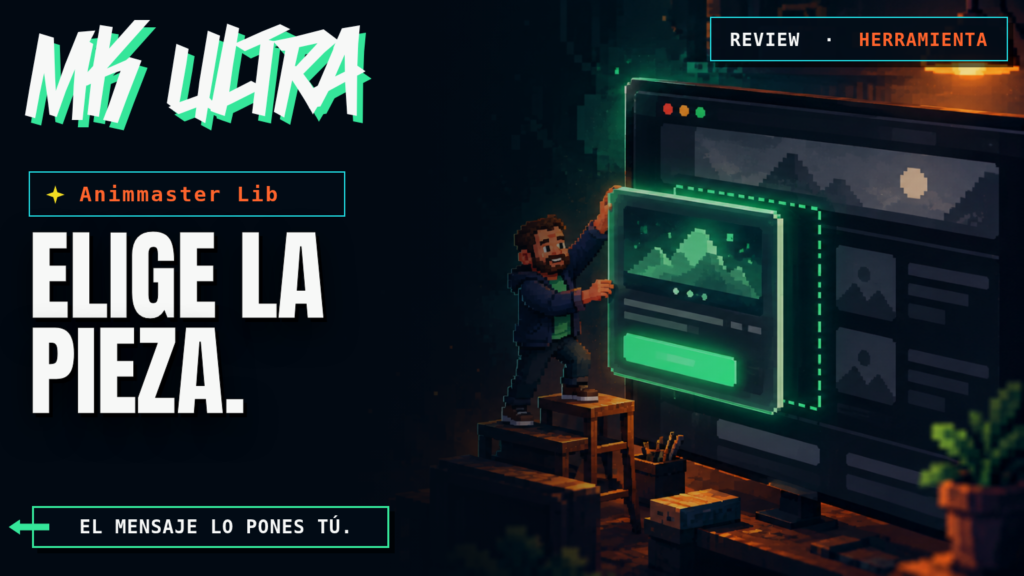 Animmaster Lib: elige la pieza, el mensaje lo pones tú