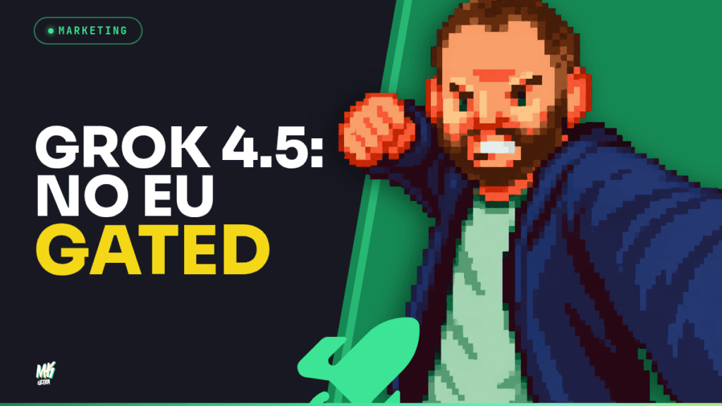Article header: Grok 4.5 in Open Beta: Pricing, Speed, and EU Lockout