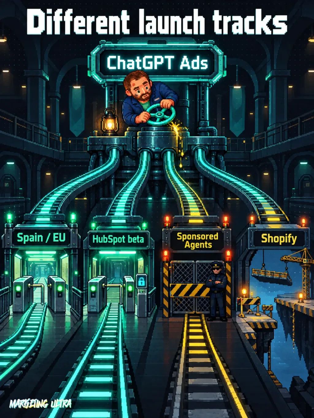 ChatGPT Ads route map: Spain/EU and HubSpot in beta, Agents limited to the US, and Shopify unconfirmed.