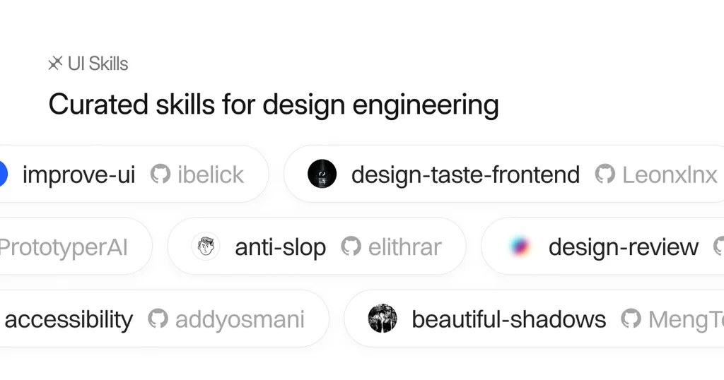 La interfaz de UI Skills de ibelick