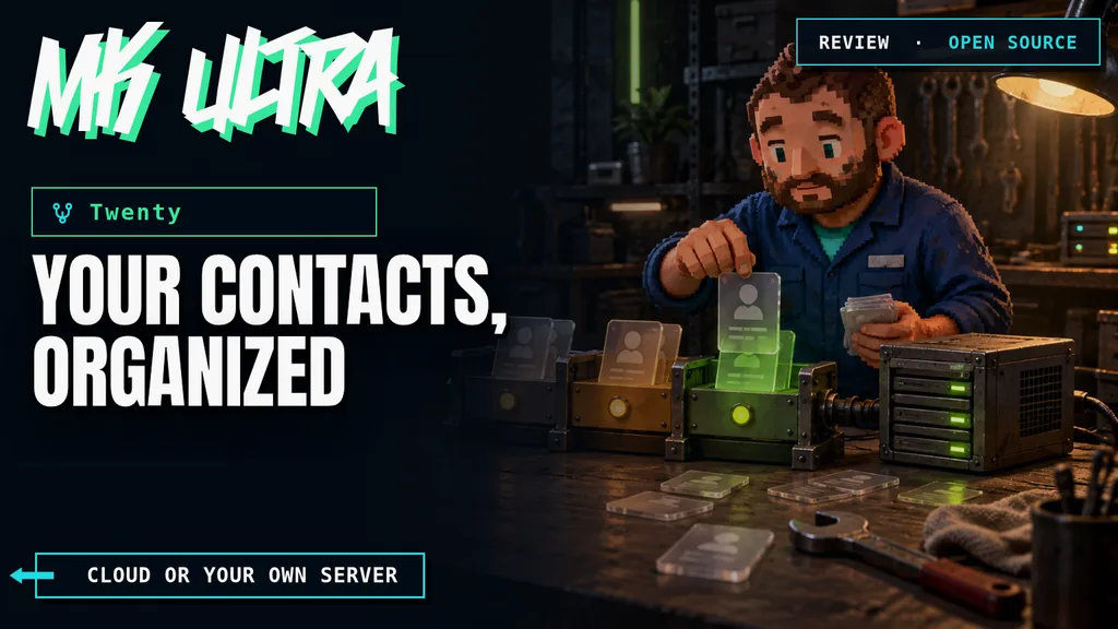 Twenty: your contacts, organized. Cloud or your own server.