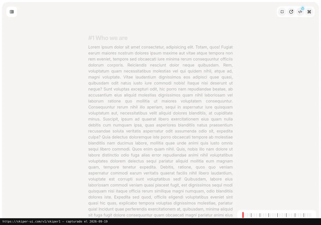 Skiper UI en funcionamiento