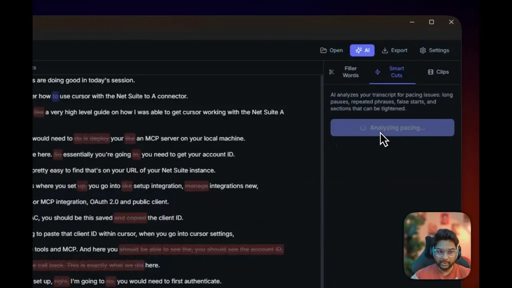 CutScript en acción