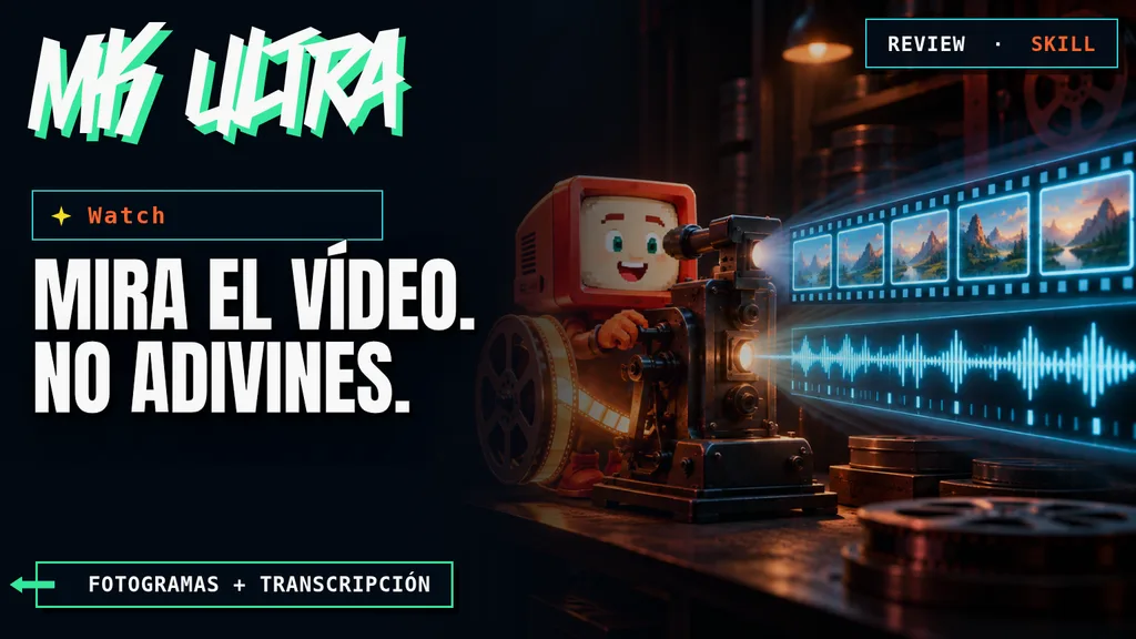 La mascota de Marketing Ultra convierte un vídeo en fotogramas y una pista de audio para analizarlo