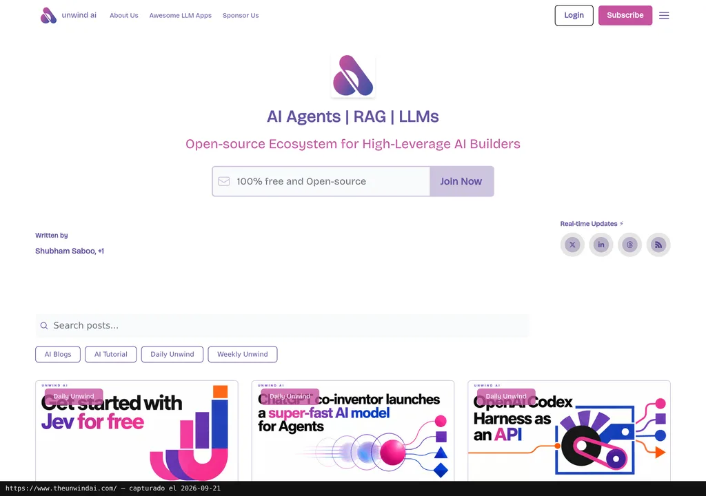 La web oficial de Awesome LLM Apps