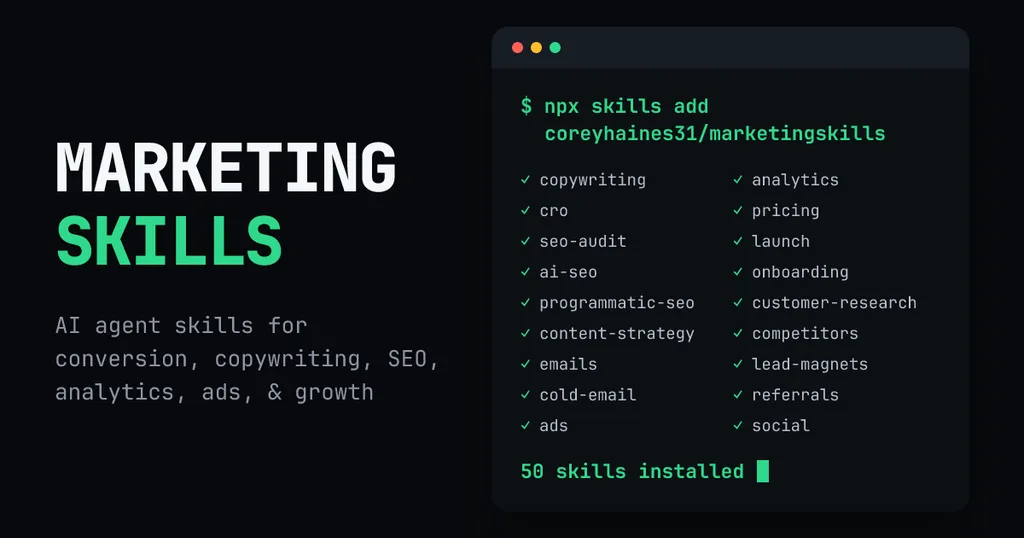 La interfaz de marketingskills