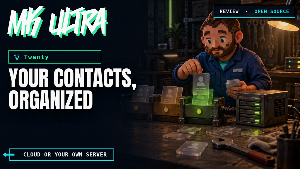 Twenty: your contacts, organized. Cloud or your own server.